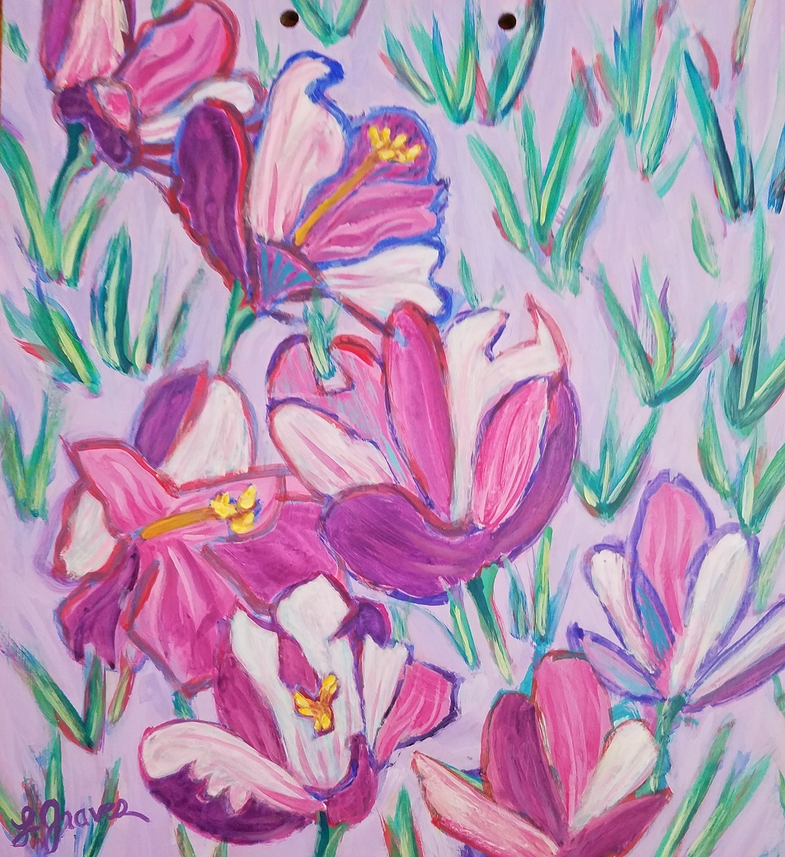 Crocus_Acrylic on Board_SOLD