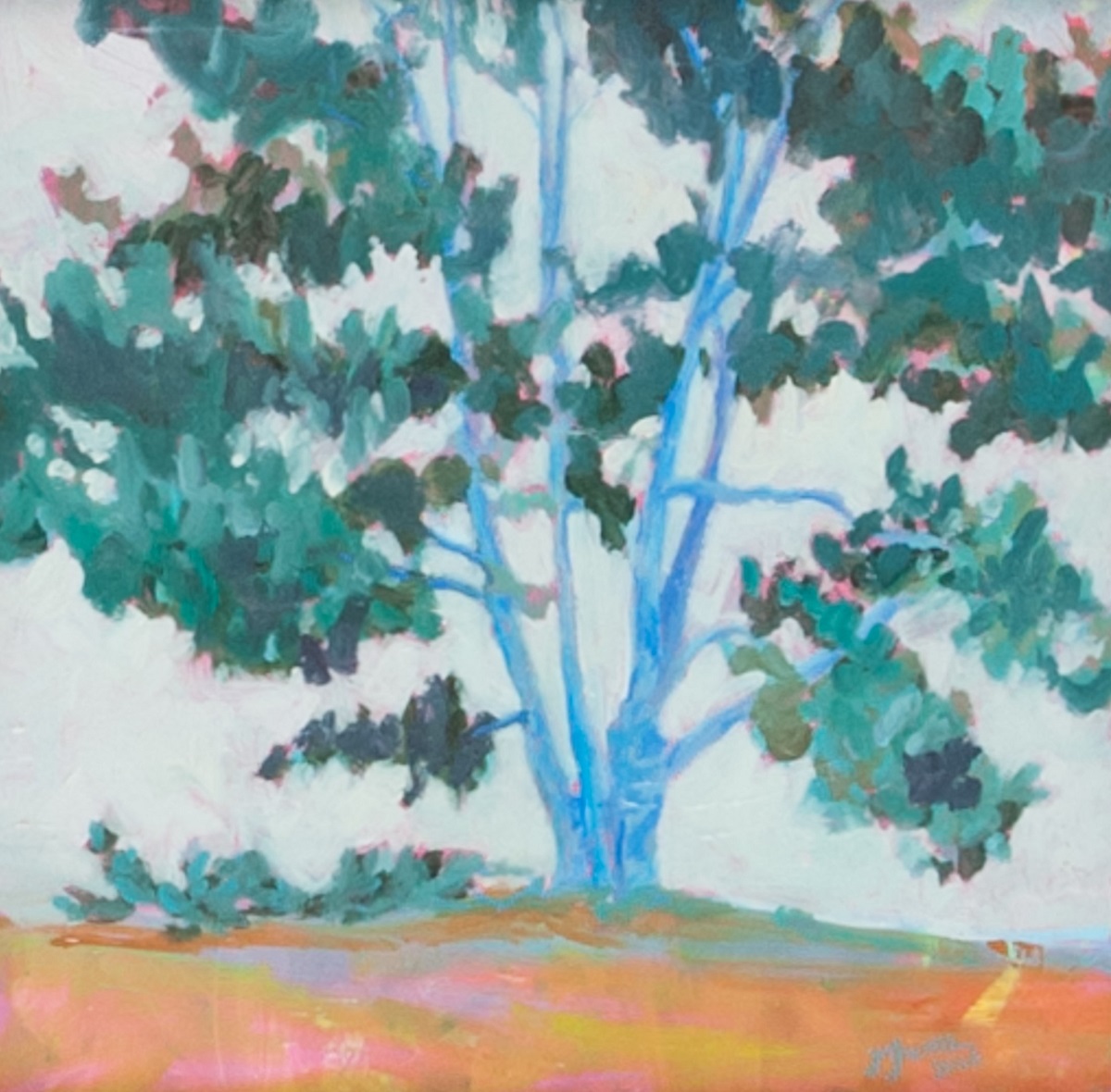 Little River Tree_Oil on Board