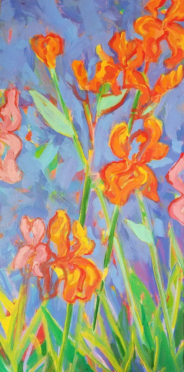 Orange Iris_Acrylic on Canvas
