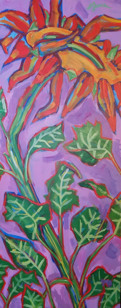 Purple Sun_Acrylic on Canvas