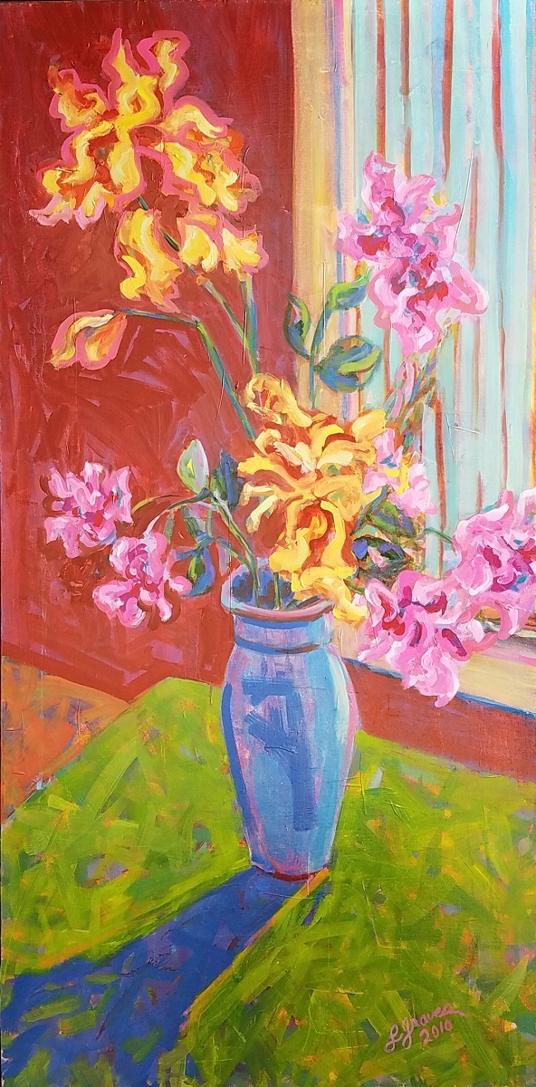 Summer Irises_Acrylic on Canvas