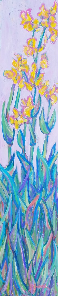 Yellow Iris_Acrylic on Board